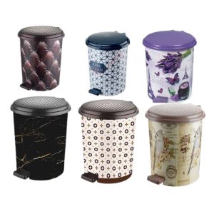 ΚΑΔΟΣ ΑΠΟΡΡΙΜΜΑΤΩΝ ΜΕ ΠΕΝΤΑΛ ΠΛΑΣΤΙΚΟΣ ΧΡΩΜΑΤΙΣΤΟΣ 5L 23x25,5x57,7cm Νο2-365 VIOSARP - Image 1