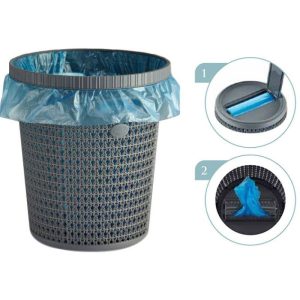 ΚΑΛΑΘΙ ΓΡΑΦΕΙΟΥ ΣΤΡΟΓΓΥΛΟ ΚΝΙΤ  ΜΕ ΚΑΠΑΚΙ ΚΑΙ ΥΠΟΔΟΧΗ ΓΙΑ ΣΑΚΟΥΛΑ Νο8461 12L 55x60cm - Image 1