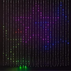 ΚΟΥΡΤΙΝΑ, 756 SMART MINI LED, ADAPTOR, ΕΛΕΓΧΟΣ ΜΕΣΩ ΕΦΑΡΜΟΓΗΣ, ΠΡΟΓΡΑΜΜΑ, R.CONTROL (TIMER, DIMMER), ΔΙΑΦΑΝΟ ΠΛΑΚΕ ΧΑΛΚΙΝΟ ΚΑΛΩΔΙΟ, RGBW LED (H200 x W200cm, 27 LINES x 28 LED), ΠΡΟΕΚΤΑΣΗ ΠΑΡΟΧΗΣ 5m, IP44 - Image 1