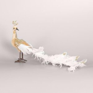 ΒΕΛΟΥΔΙΝΟ ΠΑΓΩΝΙ, ΜΟΚΑ, ΜΕ ΛΕΥΚΑ ΠΟΥΠΟΥΛΑ, ΜΕ ΧΡΥΣΟ GLITTER, 35x19cm - Image 1