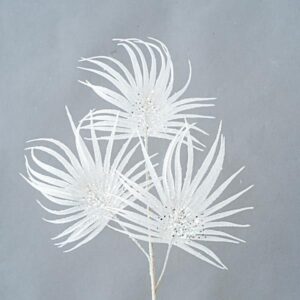 ΚΛΑΔΙ ΦΟΙΝΙΚΑ, ΤΡΙΠΛΟ, ΜΕ ΠΕΤΡΕΣ, ΛΕΥΚΟ, 90cm - Image 1