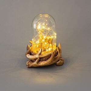 ΦΩΤΙΖΟΜΕΝΟ LED ΔΙΑΚΟΣΜΗΤΙΚΟ,20 LED,  ΜΕ ΤΑΡΑΝΔΟ ΣΤΟ ΕΣΩΤΕΡΙΚΟ ΤΟΥ, ΜΠΑΤΑΡΙΑΣ, 14,5x18,8cm - Image 1