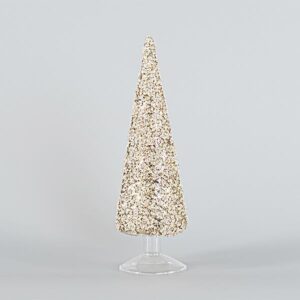 ΓΥΑΛΙΝΟ ΔΕΝΤΡΑΚΙ, ΣΑΜΠΑΝΙ ΜΕ GLITTER, 9x29cm - Image 1