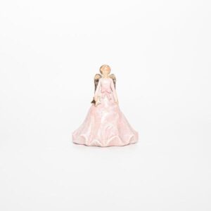 ΔΙΑΚΟΣΜΗΤΙΚΟ ΠΟΛΥΡΕΖΙΝ, ΑΓΓΕΛΟΣ, ΡΟΖ, 9,5x9,5x11,5cm - Image 1