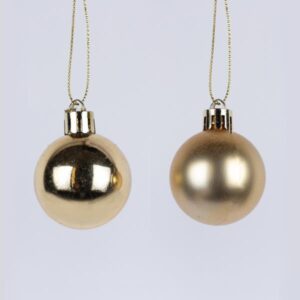 ΜΠΑΛΑ ΠΛΑΣΤΙΚΗ, ΧΡΥΣΗ, ΓΥΑΛΙΣΤΕΡΗ ΚΑΙ ΜΑΤ, ΣΕΤ 6ΤΜΧ, 4cm (TOP 120) - Image 1