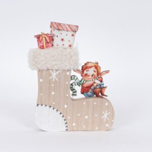 ΔΙΑΚΟΣΜΗΤΙΚΗ ΜΠΟΤΟΥΛΑ, ΜΕ ΞΩΤΙΚΟ, ΞΥΛΙΝΗ, 2.5x18x24.5cm - Image 1