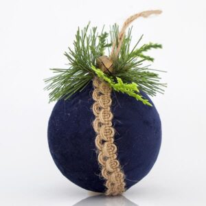 ΜΠΑΛΑ ΒΕΛΟΥΔΙΝΗ, ΜΠΛΕ, 8x8x10cm - Image 1