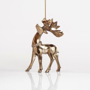 ΤΑΡΑΝΔΟΣ ΑΚΡΥΛΙΚΟΣ, ΜΑΤ ΚΑΦΕ, ΜΕ GLITTER, 7x11,6cm - Image 1