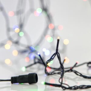 ΣΕΙΡΑ, 300 LED 3mm, 31V ΜΕΤΑΣΧΗΜΑΤΙΣΤΗ, 4 ΕΠΕΚΤΑΣΕΙΣ ΕΩΣ 3 ΣET, ΠΡΑΣΙΝΟ PVC ΚΑΛΩΔΙΟ, ΧΡΩΜΑΤΙΣΤΟ LED ΑΝΑ 10cm, ΠΡΟΕΚΤΑΣΗ ΠΑΡΟΧΗΣ 3m, IP44 - Image 1