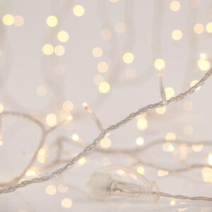 ΣΕΙΡΑ, 180 LED 3mm, 31V, ΣΤΑΘΕΡΟ, 2 ΕΠΕΚΤΑΣΕΙΣ ΕΩΣ 6 ΣΕΤ, ΔΙΑΦΑΝΟ PVC ΚΑΛΩΔΙΟ, ΘΕΡΜΟ ΛΕΥΚΟ LED ANA 7.5cm, ΙΡ44 (ΧΩΡΙΣ ΜΕΤΑΣΧΗΜΑΤΙΣΤΗ, ΧΩΡΙΣ ΠΡΟΕΚΤΑΣΗ ΠΑΡΟΧΗΣ) - Image 1