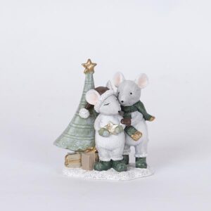 ΔΙΑΚΟΣΜΗΤΙΚΟ ΠΟΛΥΡΕΖΙΝ, ΖΕΥΓΑΡΙ ΠΟΝΤΙΚΑΚΙΑ, 5x8.5x10cm - Image 1