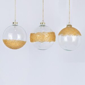 ΓΥΑΛΙΝΕΣ ΜΠΑΛΕΣ, ΔΙΑΦΑΝΕΣ ΜΕ ΣΑΜΠΑΝΙ ΣΧΕΔΙΑ, 3 ΣΧΕΔΙΑ, ΣΕΤ 4ΤΜΧ,10CM - Image 1