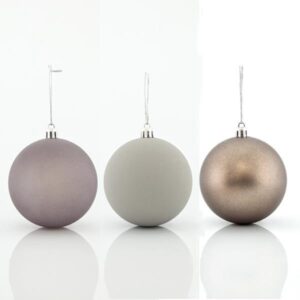 ΜΠΑΛΑ ΠΛΑΣΤΙΚΗ, ΓΚΡΙ ΡΕΤΡΟ, ΣΕΤ 6ΤΜΧ, 8cm - Image 1