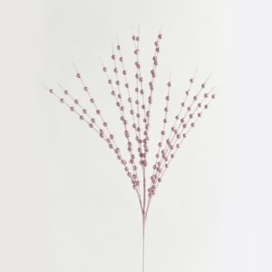 ΚΛΑΔΙ, ΡΟΖ, ΜΕ ΓΚΛΙΤΕΡ ΠΕΡΛΕΣ, 150cm - Image 1