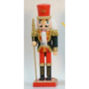 ΚΑΡΥΟΘΡΑΥΣΤΗΣ, ΠΛΑΣΤΙΚΟΣ, ΚΟΚΚΙΝΟ ΜΕ ΠΡΑΣΙΝΟ, 25,5cm - Image 1