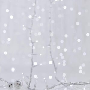 ΚΟΥΡΤΙΝΑ, 360 LED 3mm, 31V ΜΕΤΑΣΧΗΜΑΤΙΣΤΗ, 4 ΕΠΕΚΤΑΣΕΙΣ ΕΩΣ 3 ΣΕΤ, ΔΙΑΦΑΝΟ PVC ΚΑΛΩΔΙΟ, ΛΕΥΚΟ LED (H200 x W200cm, 20 LINES x 18 LED), ΠΡΟΕΚΤΑΣΗ ΠΑΡΟΧΗΣ 3m, ΙΡ44 - Image 1