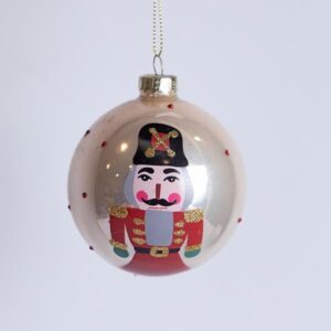 ΓΥΑΛΙΝΕΣ ΜΠΑΛΕΣ, ΣΑΜΠΑΝΙ ΜΕ ΚΑΡΥΟΘΡΑΥΣΤΗ,  ΣΕΤ 4ΤΜΧ,8CM - Image 1