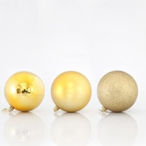 ΜΠΑΛΑ ΠΛΑΣΤΙΚΗ, ΧΡΥΣΗ, ΣΕΤ 6ΤΜΧ, 10cm - Image 1