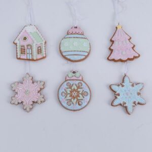 DISPLAY BOX, ΚΡΕΜΑΣΤΑ ΧΡΙΣΤΟΥΓΕΝΝΙΑΤΙΚΑ ΔΕΝΤΡΑΚΙΑ, ΜΠΑΛΕΣ, ΣΠΙΤΑΚΙΑ, ΧΙΟΝΟΝΥΦΑΔΕΣ, 6 ΣΧΕΔΙΑ, 10cm - Image 1