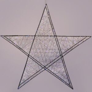 ΑΣΤΕΡΙ ΦΩΤΙΖΟΜΕΝΟ 78cm, 240 LED, 4,5V ΜΕΤΑΣΧΗΜΑΤΙΣΤΗ, TIMER, ΜΑΥΡΟΣ ΜΕΤΑΛΛΙΚΟΣ ΣΚΕΛΕΤΟΣ, ΜΑΥΡΟ ΧΑΛΚΙΝΟ ΚΑΛΩΔΙΟ, ΟΠΑΛ(ΚΙΤΡΙΝΟ/ΜΠΛΕ/ΠΡΑΣΙΝΟ/ΜΩΒ) LED, ΠΡΟΕΚΤΑΣΗ ΠΑΡΟΧΗΣ 5m, IP44 - Image 1