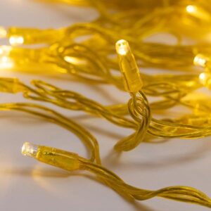 ΣΕΙΡΑ, 96 LED 5mm ΜΕ ΚΑΛΥΜΜΑ, 24V, 2 ΕΠΕΚΤΑΣΕΙΣ ΕΩΣ 8 ΣΕΤ, ΧΡΥΣΟ ΔΙΑΦΑΝΟ PVC ΚΑΛΩΔΙΟ, DAYLIGHT LED ΑΝΑ 10cm, IP44 (ΧΩΡΙΣ ΜΕΤΑΣΧΗΜΑΤΙΣΤΗ, ΧΩΡΙΣ ΠΡΟΕΚΤΑΣΗ ΠΑΡΟΧΗΣ) - Image 1