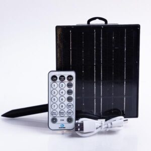 ΗΛΙΑΚΟΣ ΣΥΛΛΕΚΤΗΣ 31V, ΑΙΣΘΗΤΗΡΑ ΦΩΤΟΣ, 3.7V 1800mAh*2, 12 ΠΡΟΓΡΑΜΜΑΤΑ, ΤΗΛΕΧΕΙΡΙΣΤΗΡΙΟ (ΧΡΟΝΟΔΙΑΚΟΠΤΗ & DIMMER), IP44 - Image 1