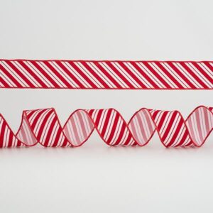 ΚΟΡΔΕΛΑ ΛΕΥΚΗ, ΜΕ ΚΟΚΚΙΝΑ ΣΧΕΔΙΑ, 6,35cm, 10Y - Image 1