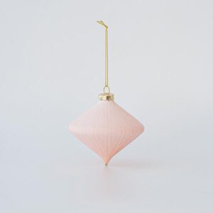 ΓΥΑΛΙΝΟ ΣΤΟΛΙΔΙ, ΡΟΖ MAT , ΡΟΜΒΟΣ, ΣΕΤ 4ΤΜΧ, 8cm - Image 1