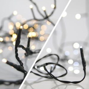 ΣΕΙΡΑ, 100 2CHIP LED 3mm, 31V ΜΕΤΑΣΧΗΜΑΤΙΣΤΗ, 8 ΠΡΟΓΡΑΜΜΑΤΑ & ΜΝΗΜΗ, 4 ΕΠΕΚΤΑΣΕΙΣ ΕΩΣ 3 ΣΕΤ, ΤΗΛΕΧΕΙΡΙΣΤΗΡΙΟ (ΧΡΟΝΟΔΙΑΚΟΠΤΗ & DIMMER), ΠΡΑΣΙΝΟ PVC ΚΑΛΩΔΙΟ, ΛΕΥΚΟ & ΘΕΡΜΟ ΛΕΥΚΟ LED ΑΝΑ 5cm, ΠΡΟΕΚTΑΣΗ ΠΑΡΟΧΗΣ 3m, ΙΡ44 - Image 1