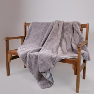 ΓΟΥΝΙΝΗ ΔΙΑΚΟΣΜΗΤΙΚΗ ΚΟΥΒΕΡΤΑ ΚΑΝΑΠΕ, ΓΚΡΙ, 140x160cm - Image 1