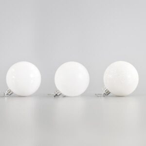 ΜΠΑΛΑ ΠΛΑΣΤΙΚΗ, ΛΕΥΚΗ, ΣΕΤ 6ΤΜΧ, 6cm - Image 1