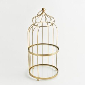 ΚΛΟΥΒΙ, ΜΕ ΔΥΟ ΕΠΙΠΕΔΑ, ΜΕΤΑΛΛΙΚΟ, ΧΡΥΣΟ, 24x53x58cm - Image 1