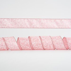 ΚΟΡΔΕΛΑ ΡΟΖ, ΜΕ ΑΣΗΜΙ ΚΛΑΔΙΑ, 6,35cm, 10Y - Image 1