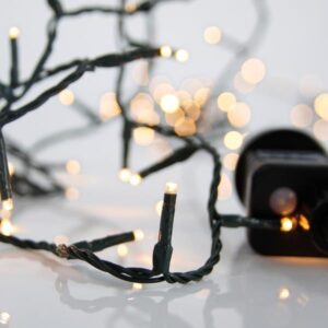 ΣΕΙΡΑ, 180 LED 3mm, 31V ΜΕΤΑΣΧΗΜΑΤΙΣΤΗ, 8 ΠΡΟΓΡΑΜΜΑΤΑ & ΜΝΗΜΗ, ΠΡΑΣΙΝΟ PVC ΚΑΛΩΔΙΟ, ΘΕΡΜΟ ΛΕΥΚΟ LED ΑΝΑ 5cm, ΠΡΟΕΚΤΑΣΗ ΠΑΡΟΧΗΣ 3m, ΙΡ44 - Image 1