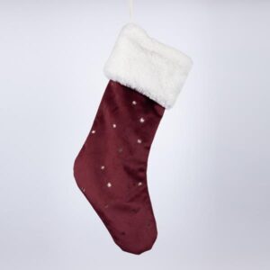 ΚΑΛΤΣΑ, ΜΠΟΡΝΤΟ ΒΕΛΟΥΔΟ ΜΕ ΧΡΥΣΕΣ ΧΙΟΝΟΝΙΦΑΔΕΣ, 25x45cm - Image 1