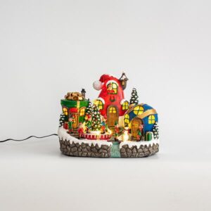 ΧΩΡΙΟ ΞΩΤΙΚΩΝ, 11 LED, ΜΕ ΜΕΤΑΣΧΗΜΑΤΙΣΤΗ, ΜΕ ΚΙΝΗΣΗ, 31x23x24cm - Image 1