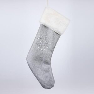 ΚΑΛΤΣΑ, ΑΣΗΜΙ ΜΕ ΛΕΥΚΕΣ ΠΕΡΛΕΣ, 25x45cm - Image 1