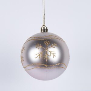 ΜΠΑΛΑ ΠΛΑΣΤΙΚΗ, ΣΑΜΠΑΝΙ, ΜΕ ΧΙΟΝΟΝΙΦΑΔΕΣ, ΣΕΤ 6ΤΜΧ, 8cm (TOP 120) - Image 1