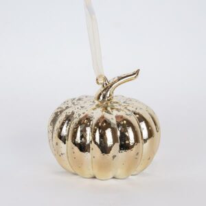 ΓΥΑΛΙΝΗ ΚΟΛΟΚΥΘΑ ΦΩΤΙΖΟΜΕΝΗ, ΧΡΥΣΗ, 10.8cm - Image 1