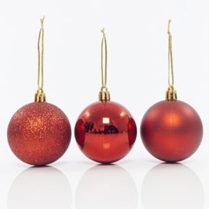 ΠΛΑΣΤΙΚΗ ΜΠΑΛΑ, ΚΟΚΚΙΝΗ, ΣΕΤ 6ΤΜΧ, 6cm - Image 1