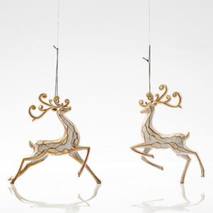 ΤΑΡΑΝΔΟΣ ΑΚΡΥΛΙΚΟΣ, ΛΕΥΚΟΣ ΜΕ ΧΡΥΣΟ, 2 ΣΧΕΔΙΑ, 14,5x14cm - Image 1