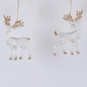 ΤΑΡΑΝΔΑΚΙΑ ΑΚΡΥΛΙΚΑ, ΜΕ ΣΑΜΠΑΝΙ ΓΚΛΙΤΕΡ, 2 ΣΧΕΔΙΑ, 13cm - Image 1