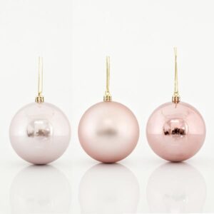 ΜΠΑΛΑ ΠΛΑΣΤΙΚΗ, ΡΟΖ ΡΕΤΡΟ, ΣΕΤ 6ΤΜΧ, 10cm - Image 1