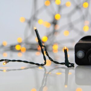 ΣΕΙΡΑ, 1500 LED 3mm, 31V ΜΕΤΑΣΧΗΜΑΤΙΣΤΗ, 8 ΠΡΟΓΡΑΜΜΑΤΑ & ΜΝΗΜΗ, ΠΡΑΣΙΝΟ PVC ΚΑΛΩΔΙΟ, ΘΕΡΜΟ ΛΕΥΚΟ LED ΑΝΑ 5cm, ΠΡΟΕΚΤΑΣΗ ΠΑΡΟΧΗΣ 3m, ΙΡ44 - Image 1