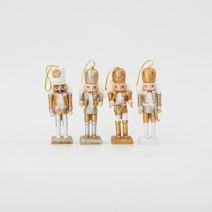 ΚΑΡΥΟΘΡΑΥΣΤΗΣ, ΧΡΥΣΟΣ-ΑΣΠΡΟΣ , 4 ΣΧΕΔΙΑ, ΣΕΤ 4ΤΜΧ, 13cm - Image 1