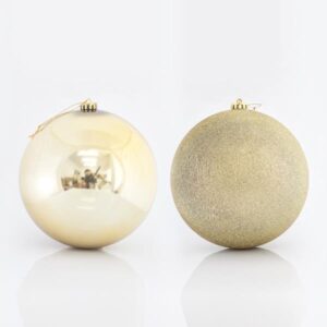 ΜΠΑΛΑ ΠΛΑΣΤΙΚΗ, ΧΡΥΣΗ, ΣΕΤ 2ΤΜΧ, 20cm - Image 1