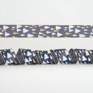 ΚΟΡΔΕΛΑ ΜΠΛΕ, ΜΕ ΑΣΠΡΑ ΚΑΙ ΧΡΥΣΑ ΔΕΝΤΡΑ, 6,35cm, 10Y - Image 1