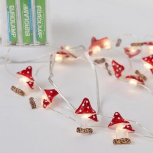 ΣΕΙΡΑ, 20 LED 3mm, ΔΙΑΚΟΣΜΗΤΙΚΑ ΑΚΡΥΛΙΚΑ ΜΑΝΙΤΑΡΙΑ, ΜΠΑΤΑΡΙΑΣ 3xΑΑ, ΧΡΟΝΟΔΙΑΚΟΠΤΗ, ΘΕΡΜΟ ΛΕΥΚΟ LED ΑΝΑ 10cm, ΑΣΗΜΙ ΧΑΛΚΙΝΟ ΚΑΛΩΔΙΟ, ΠΡΟΕΚΤΑΣΗ ΠΑΡΟΧΗΣ 30cm, IP20 - Image 1