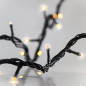 ΣΕΙΡΑ, 300 FLASH LED 5mm, 31V ΜΕΤΑΣΧΗΜΑΤΙΣΤΗ, 4 ΕΠΕΚΤΑΣΕΙΣ ΕΩΣ 3 ΣΕΤ, ΠΡΑΣΙΝΟ PVC ΚΑΛΩΔΙΟ, ΘΕΡΜΟ ΛΕΥΚΟ LED ANA 10cm, ΠΡΟΕΚΤΑΣΗ ΠΑΡΟΧΗΣ 3m, ΙΡ44 - Image 1