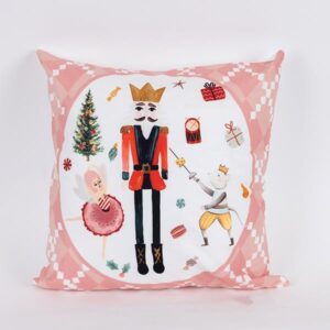 ΜΑΞΙΛΑΡΙ, ΡΟΖ, ΜΕ ΚΑΡΥΟΘΡΑΥΣΤΗ, 45x45cm - Image 1